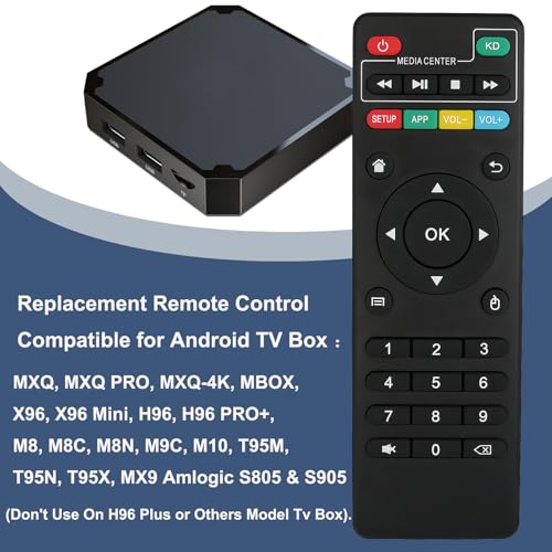 uehba Replacement Remote Control X96 Mini X96 S905W Compatible for MXQ Pro 4K T95M T95N T95X MX9 H96 H96 pro+ Android TV Box Remote Controller for KODI Box - Image 3