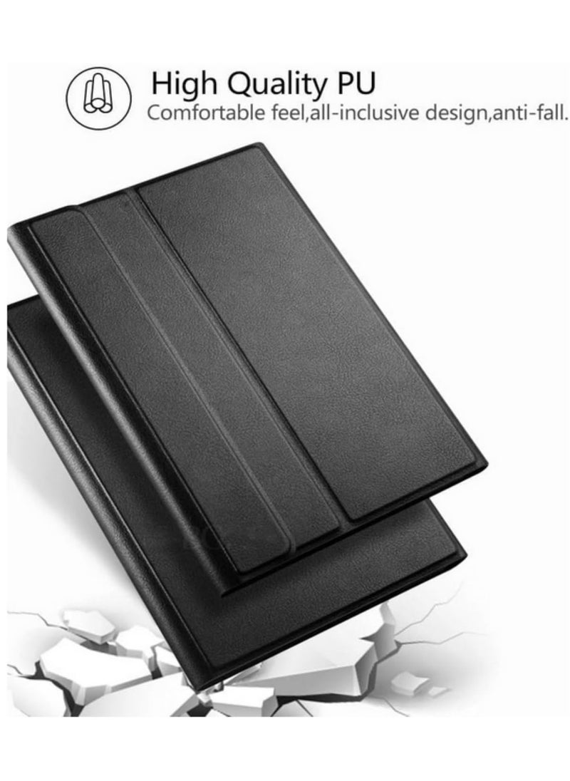 Generic Keyboard Case for Xiaomi Redmi Pad SE 11 Inch (2023 Model) Slim PU Leather Stand Cover with Magnetically Detachable Wireless Bluetooth Keyboard Wood Grain Design  - Image 2