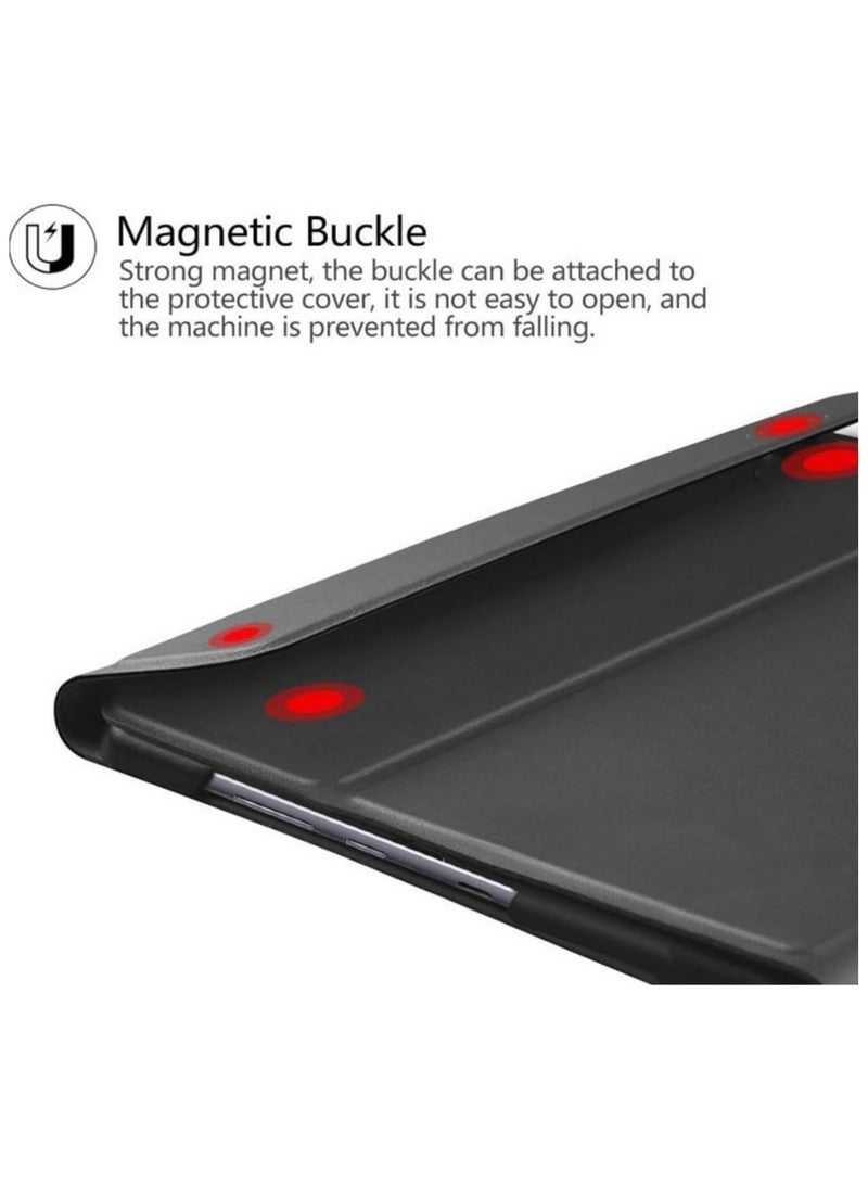 Keyboard Case for Xiaomi Redmi Pad SE 11 Inch (2023 Model) Slim PU Leather Stand Cover with Magnetically Detachable Wireless Bluetooth Keyboard Wood Grain Design
