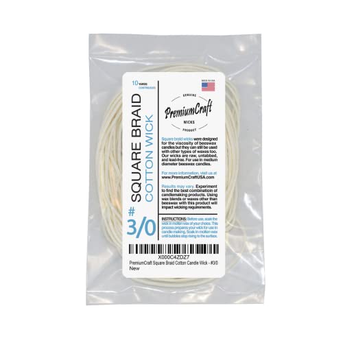 PremiumCraft Square Braid Cotton Candle Wick - #3/0 - Image 5