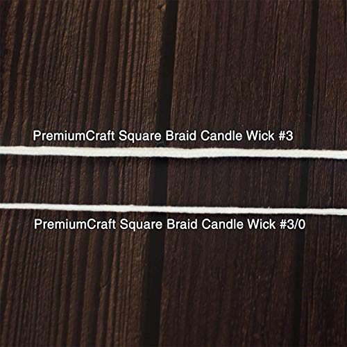 PremiumCraft Square Braid Cotton Candle Wick - #3/0 - Image 3