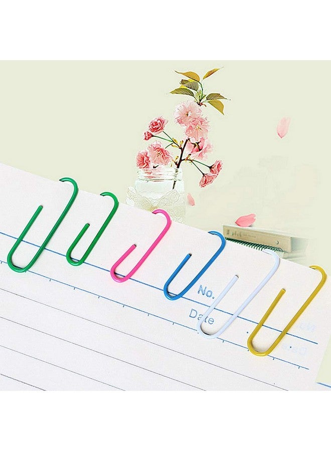 SUMAJU 500 Pcs Colored Paper Clips, Medium 33 Mm/1.3Inch Assorted Paperclips Vinyl Coated Clips For Office School Personal (1.3Inch) - Image 3