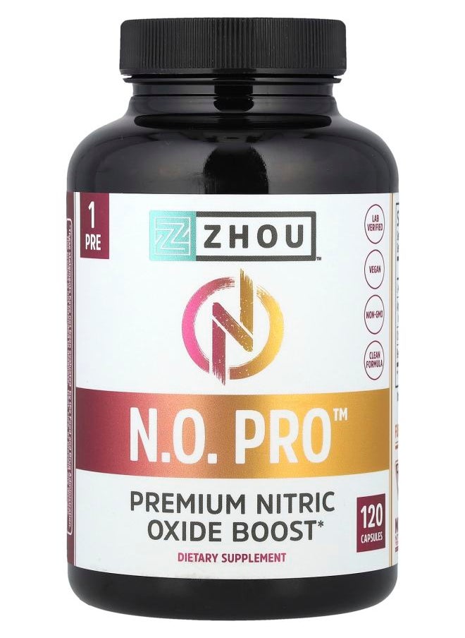 Zhou Nutrition N.O. Pro™ Premium Nitric Oxide Boost 120 Capsules 