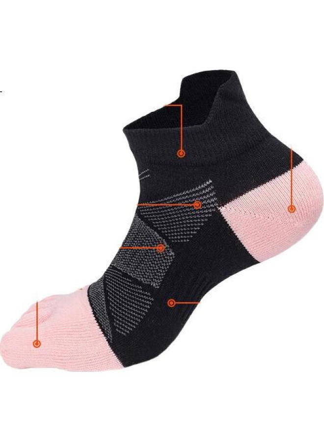 Tfo Five-Toe Outdoor Socks, Low-Top Hiking Socks, Sports Running Toe Socks 2202401, Women'S Light Pink - Image 3