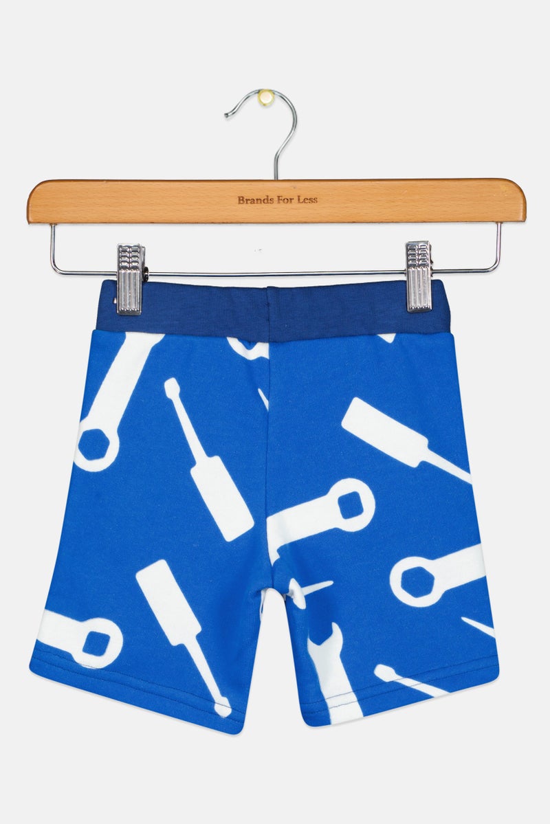 PUMA Toddlers Boy Allover Print Training Shorts, Multicolor - Image 2