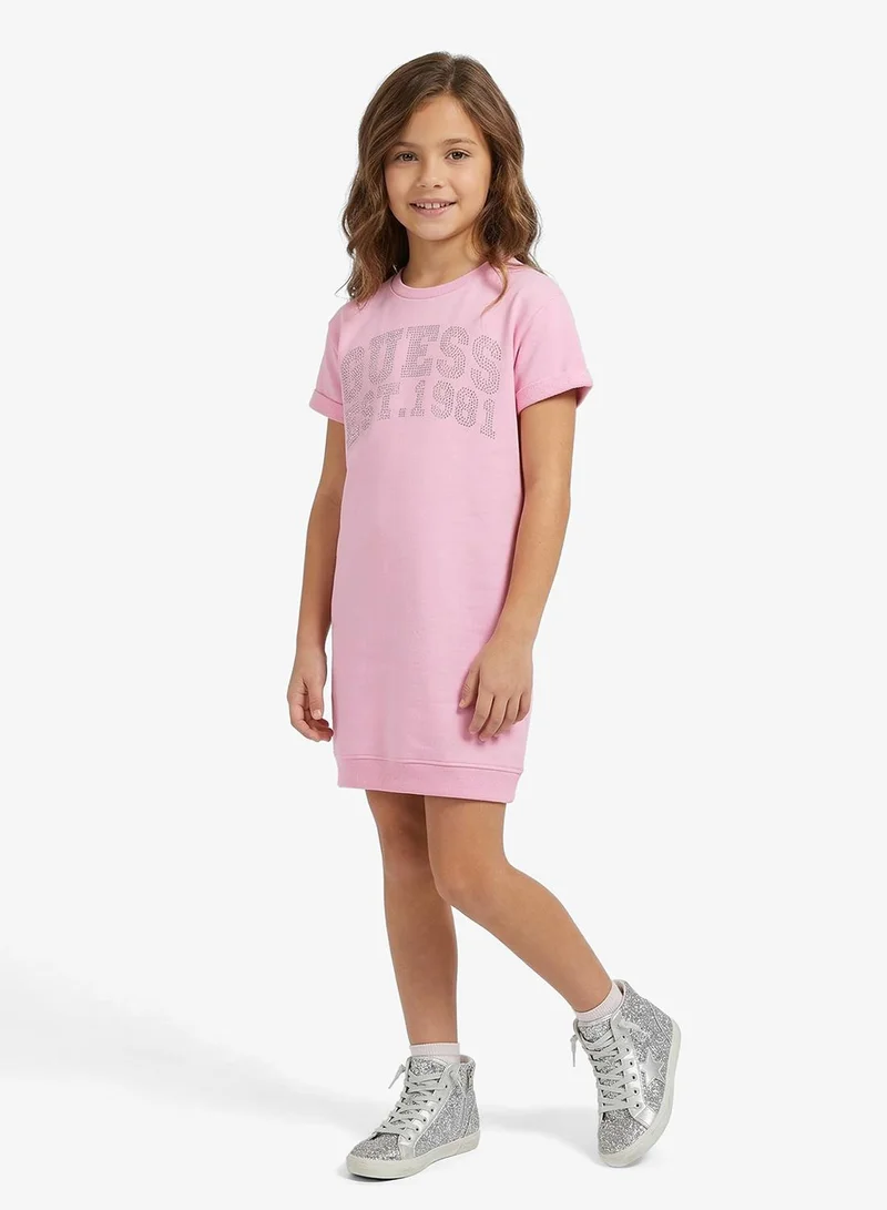 GUESS Youth Short Sleeve Mini Terry Dress