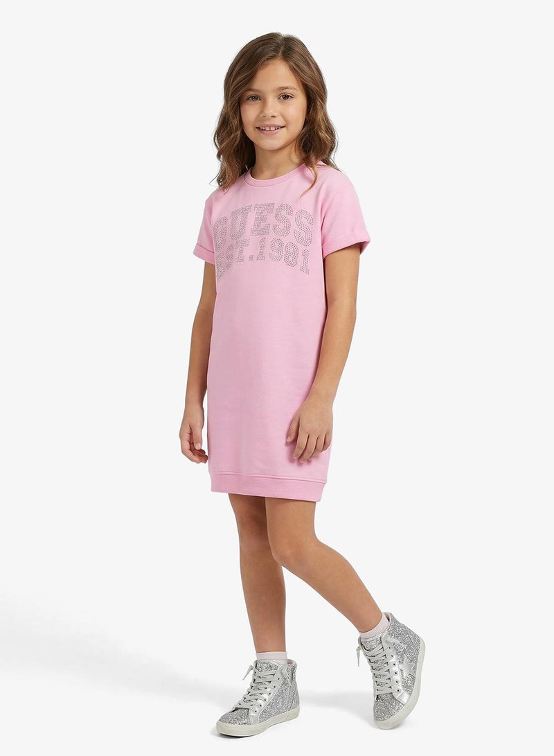 GUESS Youth Short Sleeve Mini Terry Dress - Image 1
