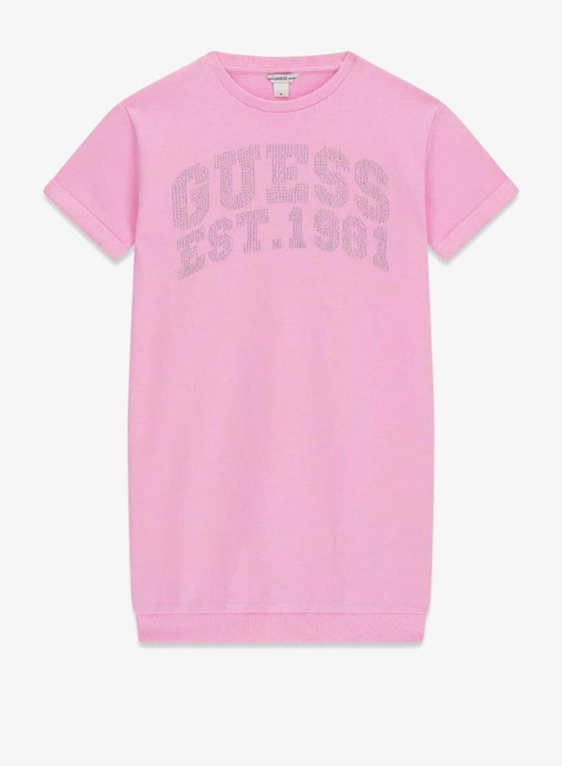 GUESS Youth Short Sleeve Mini Terry Dress - Image 2