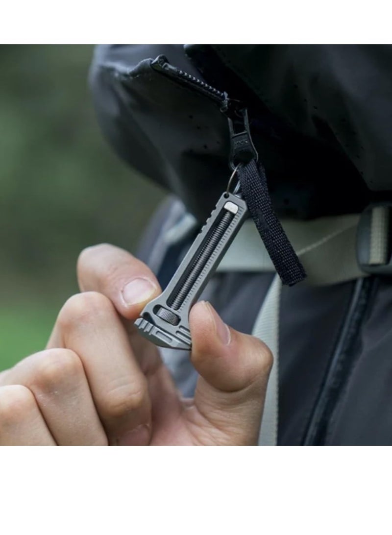 Excefore Mini Alloy Multi-tool, Multi Functional Wrench Tool Titanium Mini Spanner, Beer Opener, Nail Puller, Edc Pocket Multi Tool, for Repairing, Backpacking, Camping, and Hiking - Image 3