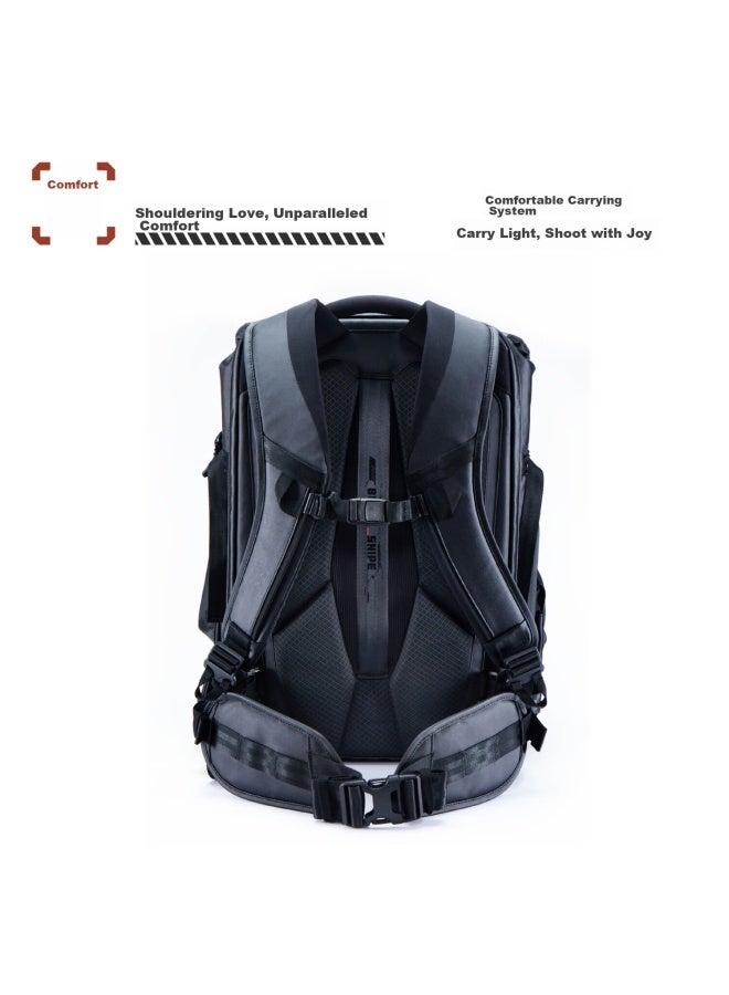 Vsgo Camera Bag, 25l Backpack, For Mirrorless And Dslr Cameras, Canon, Fuji, Laptop, Stabilizer, Digital Equipment, Professional Storage, Outdoor Hiking Backpack - Image 4