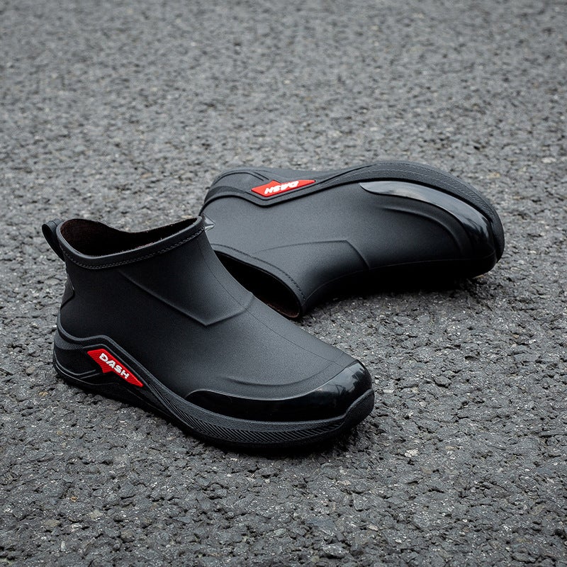Fashion New Rain Boots Men'S Outer Wear Non-Slip Waterproof Soft Bottom Rain Boots Kitchen Work Rubber Shoes Short Tube Water Shoes - Image 5