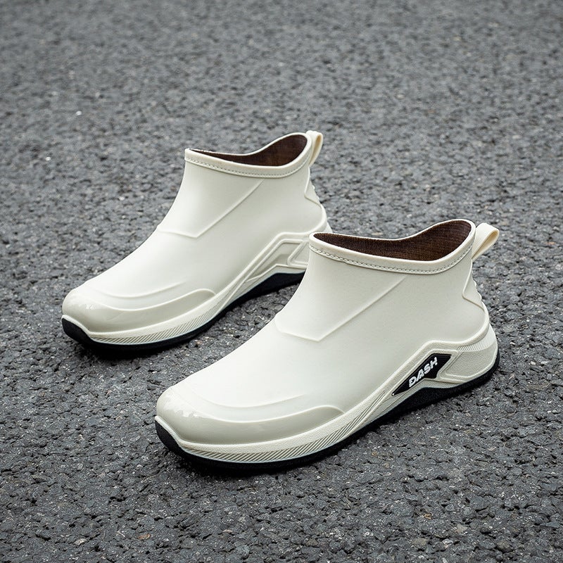 Fashion New Rain Boots Men'S Outer Wear Non-Slip Waterproof Soft Bottom Rain Boots Kitchen Work Rubber Shoes Short Tube Water Shoes - Image 4