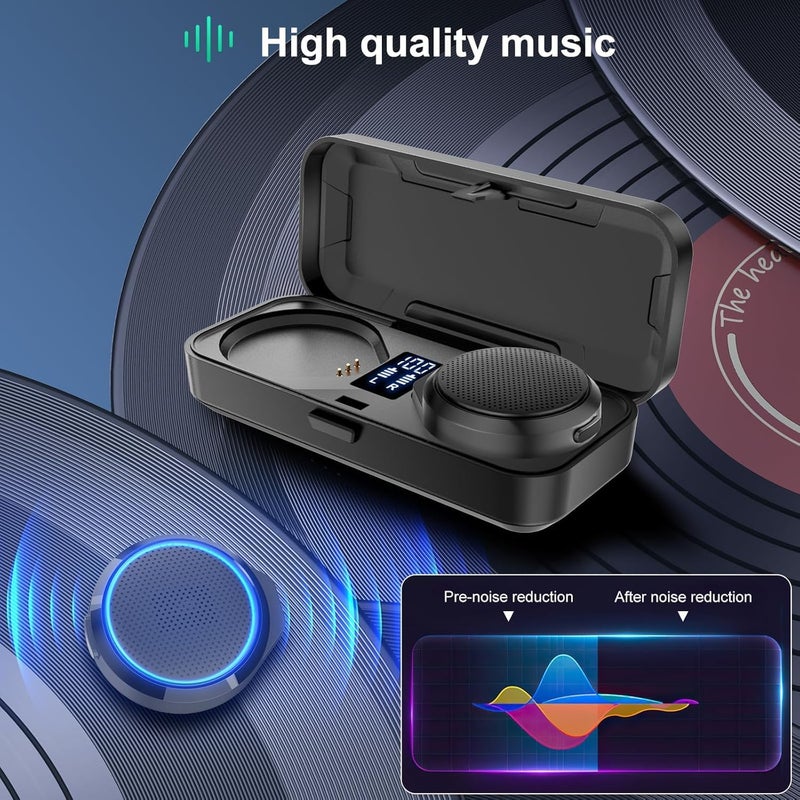 7JI Motorcycle Helmet Bluetooth Headset,Wireless helmet speakers Kit with Charging Case and Remote Control,Stereo Noise Reduction,Universal Communication Systems Motorbike,for Riding Outdoor - Image 4