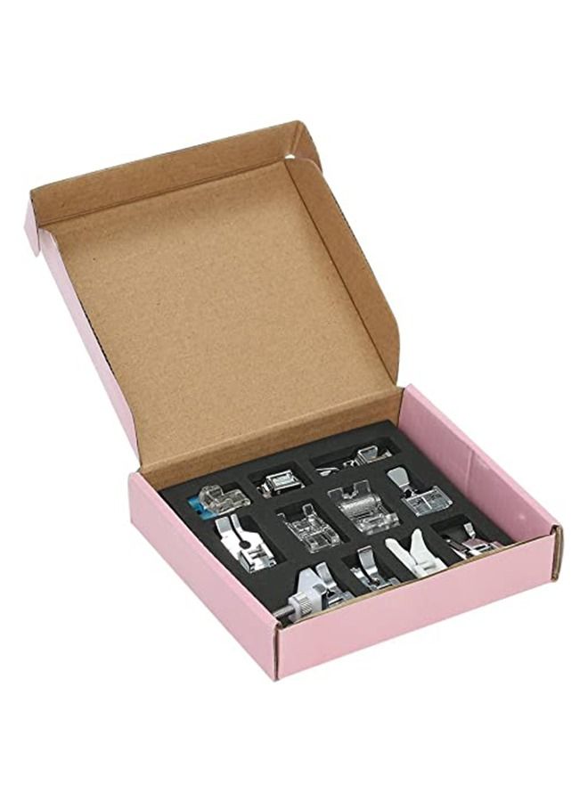 طقم دواسات قدم احترافية لماكينة الخياطة منزلية مكون من 11 قطعة - Image 1