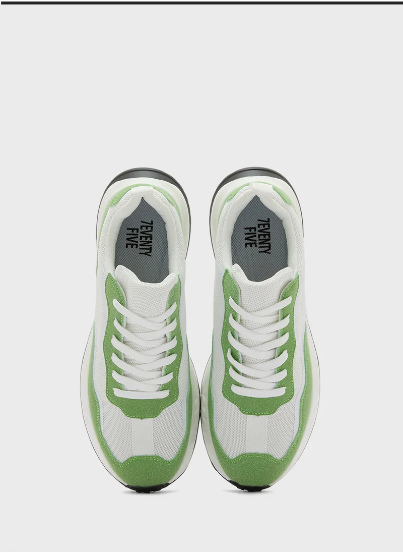 Seventy Five Casual Suede And Mesh Sneaklers
