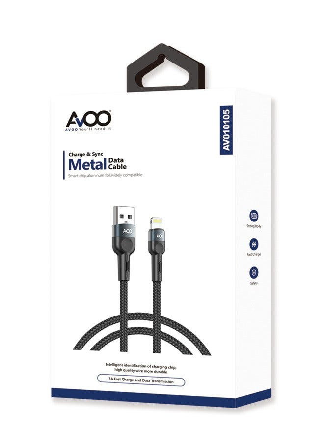 AVOO Fast USB iPhone charging cable with Lightning port (120 cm long) for perfect compatibility with all iPhones from iPhone 7 to iPhone 14 Pro Max - Image 1