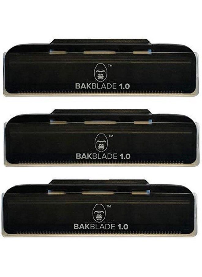 baKblade - 1.0 Back Hair And Body Shaver Refill Replacement Cartridges. 4 Inch Extrawide Wet Or Dry Disposable Razor Blades (3 Razors Included) - Image 1