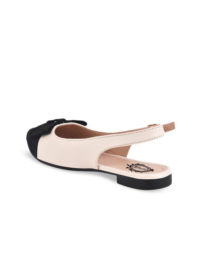 Shoetopia أحذية باليرينا ملونة من شوتوبيا مع أقواس - Image 3
