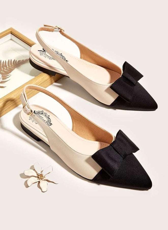 Shoetopia أحذية باليرينا ملونة من شوتوبيا مع أقواس - Image 4