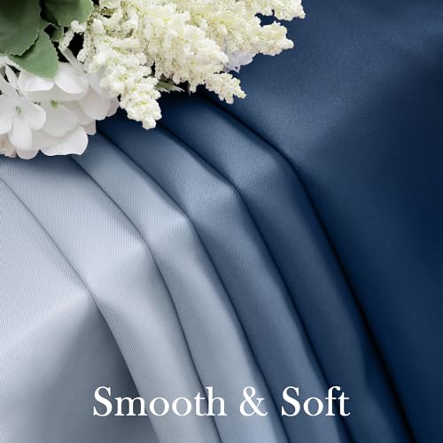 HOMEIDEAS Navy Blue Ombre Blackout Curtains 52 X 63 Inch Length Gradient Room Darkening Thermal Insulated Energy Saving Grommet 2 Panels Window Drapes for Living Room, Bedroom - Image 2