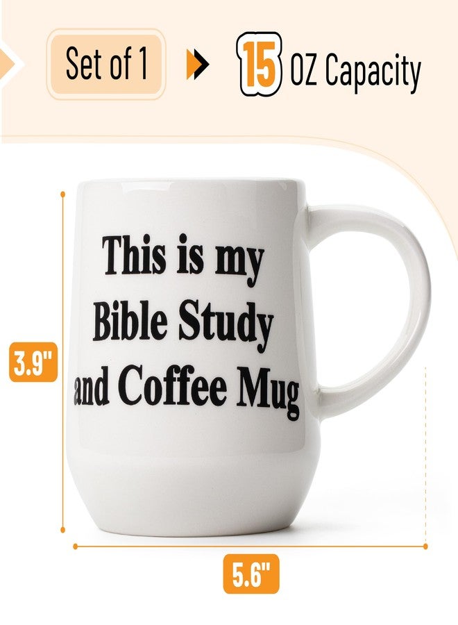 Mr. Pen- Christian Coffee Mugs for Women & Men, 15 oz, White with Bible Theme Design, Christian Mugs for Women, Coffee Cup Ceramic, Microwave Safe - Image 2