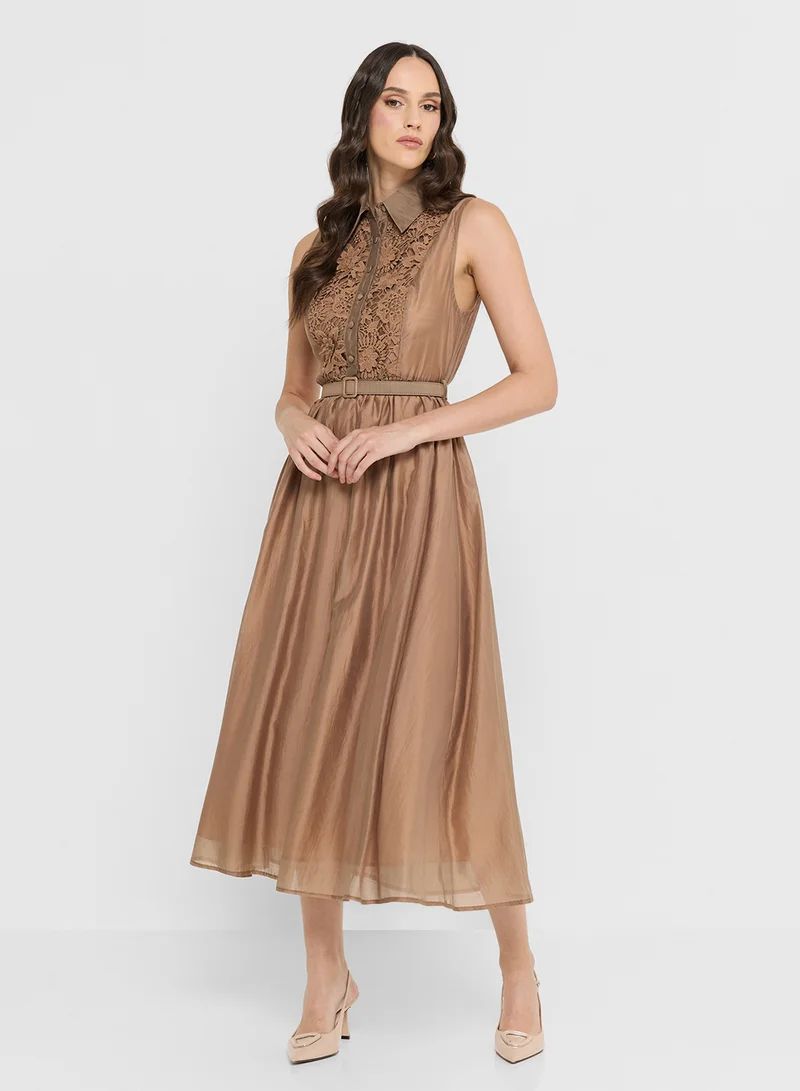 ايلا Embroidered A-line Dress