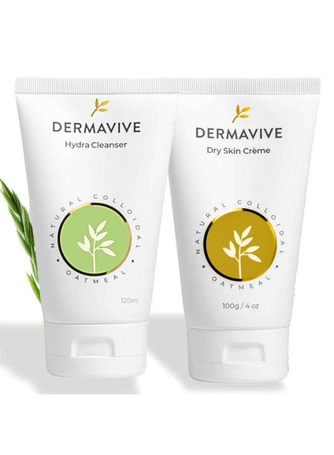 ديرما فايف مجموعة ديرمافيف (Dermavive) للعناية بالبشرة: كريم للبشرة الجافة (100 جم) وغسول مرطب (120 مل) - Image 1