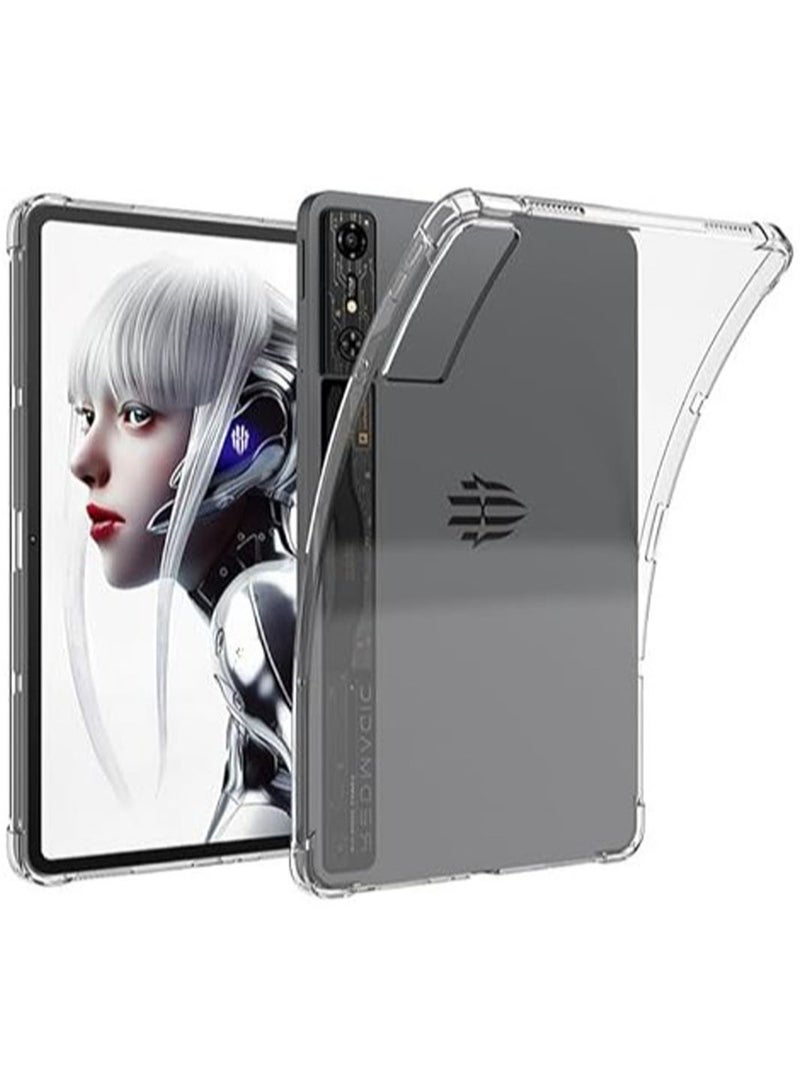 حافظة لجهاز ZTE Nubia Red Magic Nova/RedMagic Gaming Tablet Pro 10.9 بوصة (2024)، [حماية الوسادة الهوائية] حافظة شفافة مرنة من TPU مقاومة للصدمات ومضادة للسقوط - Image 1