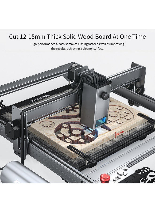 20W Laser Module Eye-protection & Air-Assisted Accessories HIgh Airflow 10-30L/min Adjustable Cleaner Smoother Cutting Object Edges for 5W series and 10W series and NEJE/XTOOL/ORTUR/Laser Engraver