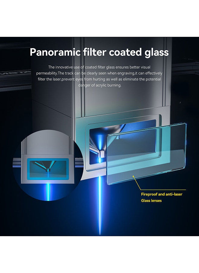 20W Laser Module Eye-protection & Air-Assisted Accessories HIgh Airflow 10-30L/min Adjustable Cleaner Smoother Cutting Object Edges for 5W series and 10W series and NEJE/XTOOL/ORTUR/Laser Engraver