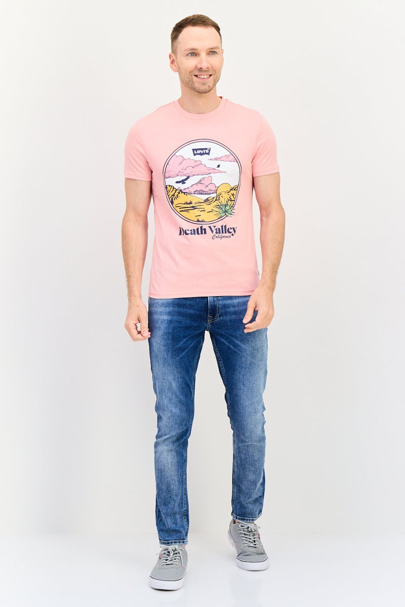 Levi's تي شيرت رجالي بأكمام قصيرة وياقة دائرية بطباعة جرافيك، متعدد الألوان - Image 4