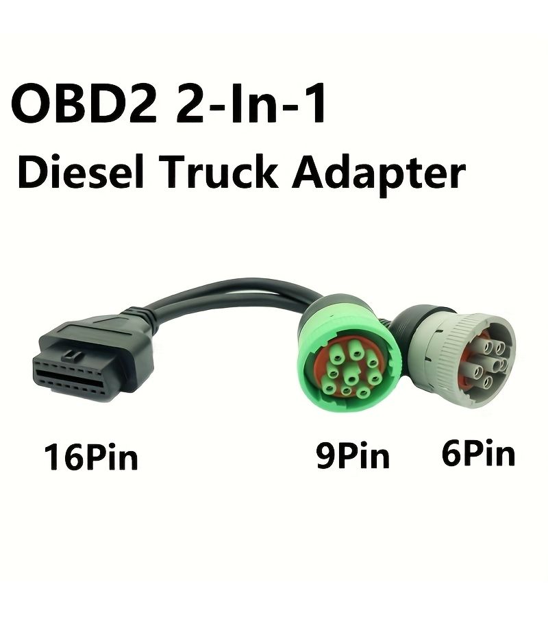كابل أخضر على شكل Y للشاحنات الثقيلة OBD2 J1939 J1708 محول 2 في 1 - Image 5