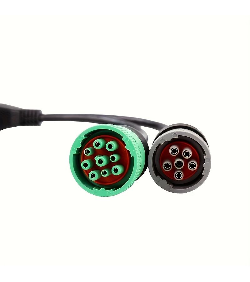 كابل أخضر على شكل Y للشاحنات الثقيلة OBD2 J1939 J1708 محول 2 في 1 - Image 3