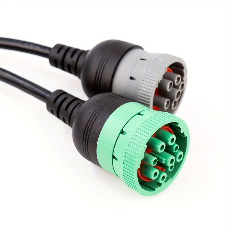كابل أخضر على شكل Y للشاحنات الثقيلة OBD2 J1939 J1708 محول 2 في 1 - Image 4