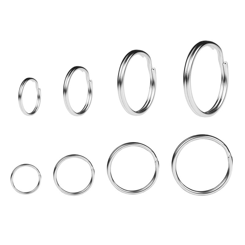 ZoloAJay 40 Pack Silver Key Ring Keychain Assorted in 4 Sizes Metal Round Split Key Chains Rings for Home Car Dog Tag Office Lanyards Keys Attachment - Image 3
