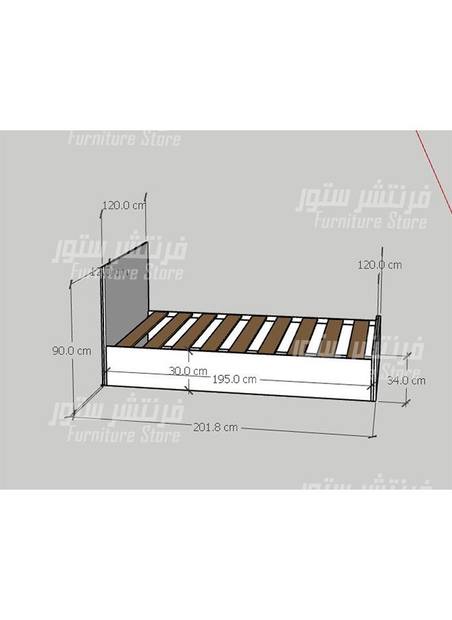 فرنتشر ستور - سرير مودرن - عرض120 سم طول195 سم ، من فرنتشر ستور. - Image 1