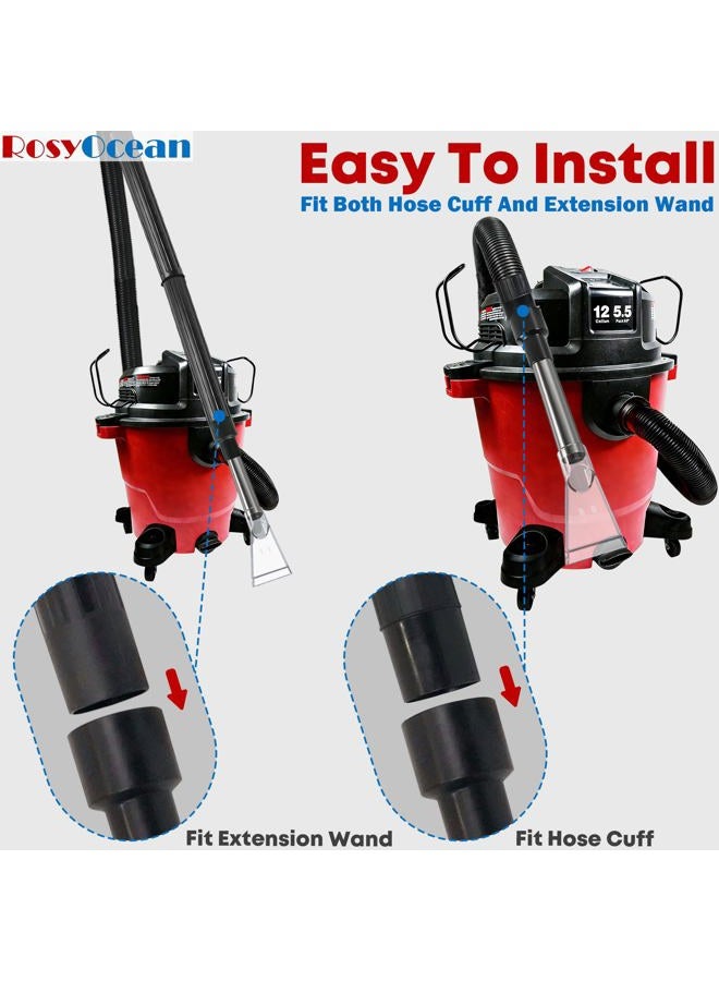 RosyOcean Universal Compatible with All Shop Vacs Extractor Attachment with 2-1/2" & 1-7/8" & 1-1/4" Three Adapters Auto Detailing Vacuum Head Extraction Accessories for Upholstery & Carpet Cleaning - Image 5
