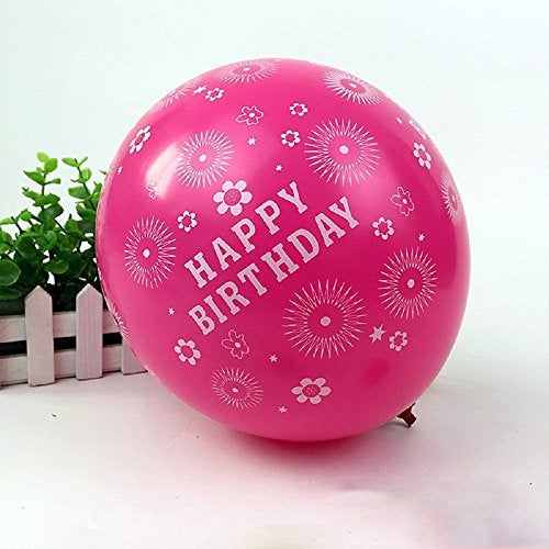 PeStary 100 Pcs 12" Latex HAPPY BIRTHDAY Balloons Printed Rainbow Candy Birthday Party Balloon Globos 10 Colors - Image 4