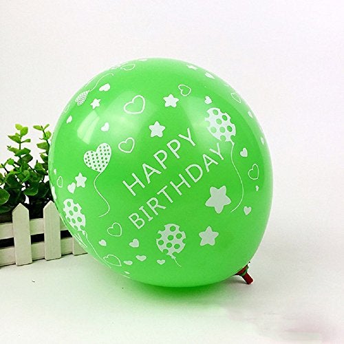 PeStary 100 Pcs 12" Latex HAPPY BIRTHDAY Balloons Printed Rainbow Candy Birthday Party Balloon Globos 10 Colors - Image 5