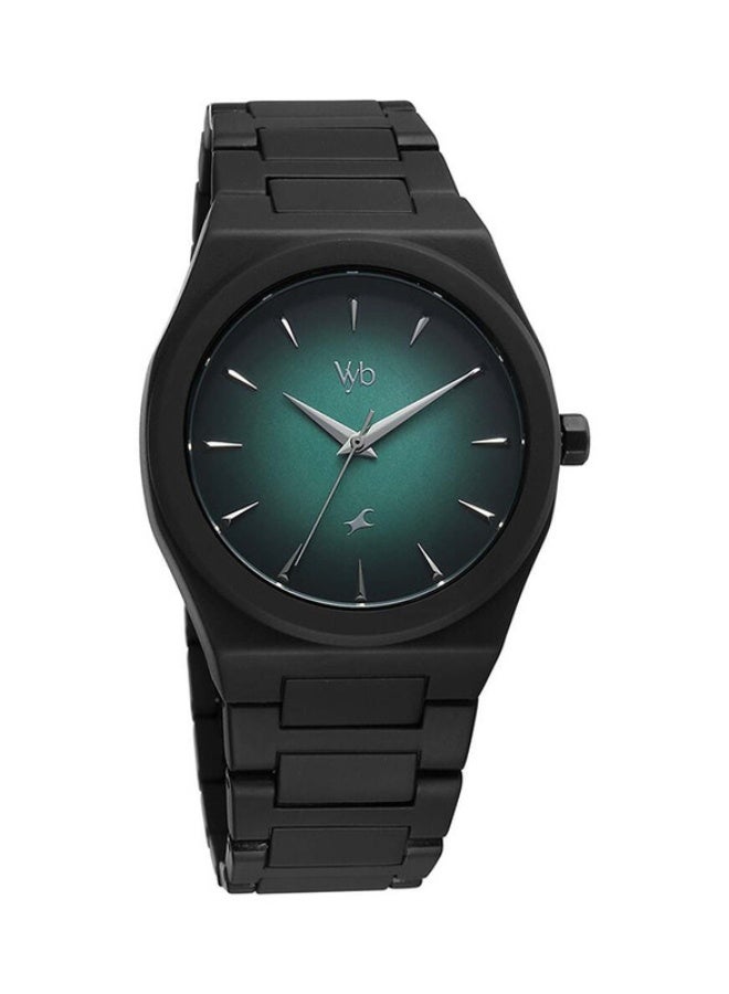 fastrack Vyb Quest By Fastrack Quartz Analog Green Gradient Dial Metal Strap Watch For Guys - Image 1