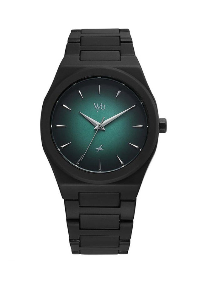 fastrack Vyb Quest By Fastrack Quartz Analog Green Gradient Dial Metal Strap Watch For Guys - Image 2