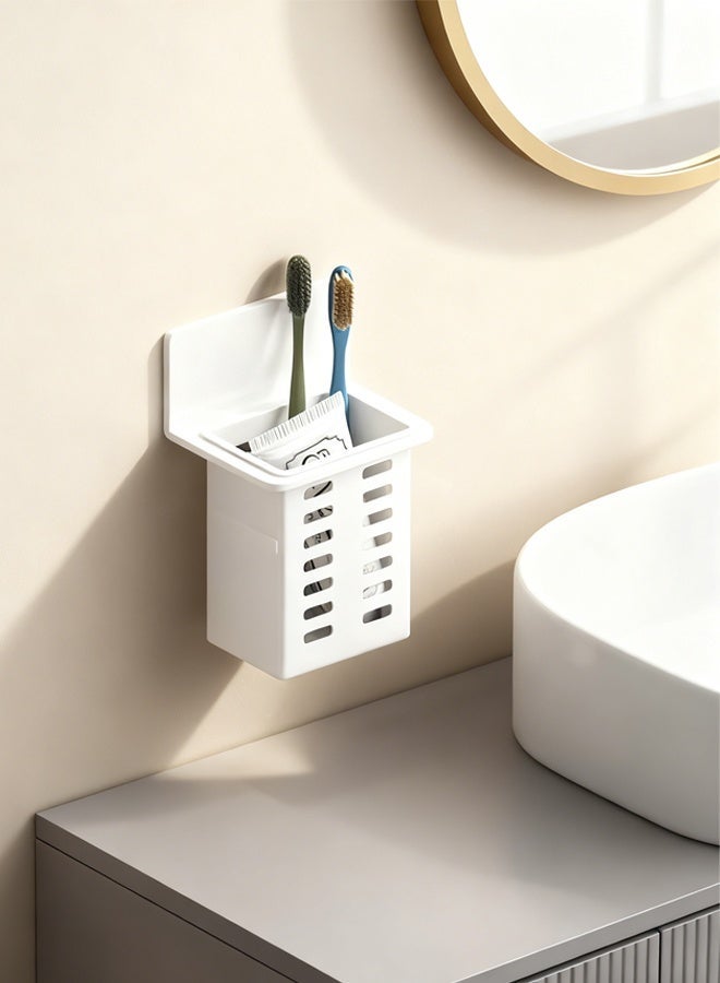 "تاقومارت حامل فرشاة أسنان مثبت على الحائط، منظم فرشاة أسنان الحمام، لا يتطلب حفرًا، ملحق حمام. - Image 3