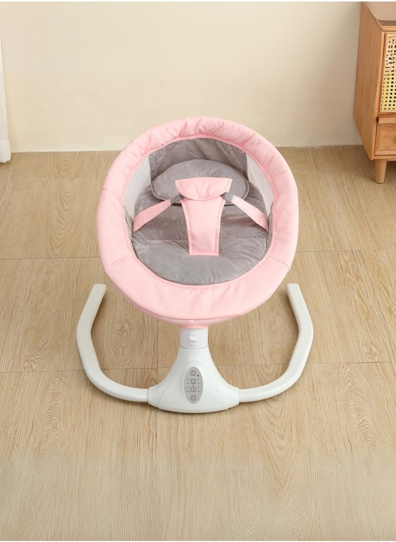 Moms Magic Baby Rocking Chair – Auto Swing with Remote Control, Bluetooth Music, USB Port, 4-Gear Electric Swing, Lying Flat for Comfort  - Image 4