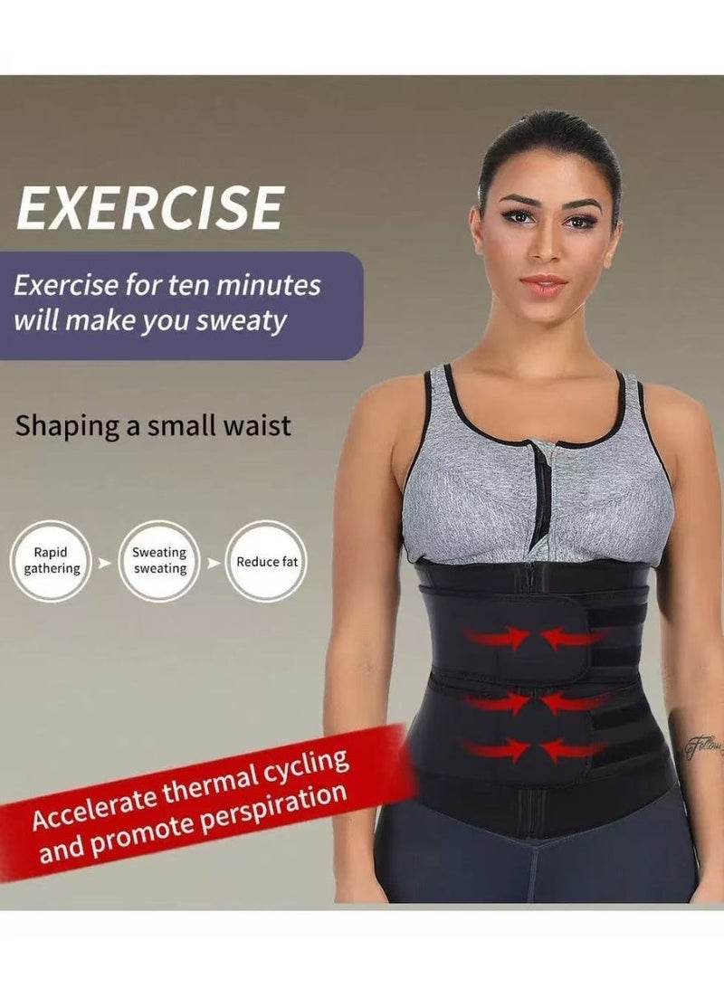 Adjustable Waist Trainer for Women,Slimming Belt with Tummy Sauna Bandage Wrap, Waist Trimmer Belt Belly Body Shaper Compression Wrap, Plus Size Corset Waist Trainer for Women and Men - Image 5