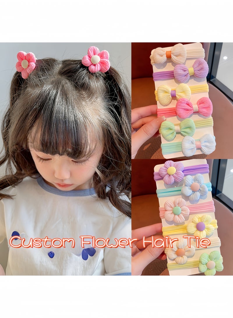 Harse 12 Piece Cute Girl Headbands, Bow Headbands, Adorable Flower Headbands,Hair Accessories, No Damage Hair Ties, High Elasticity Ponytail Holders - Image 2