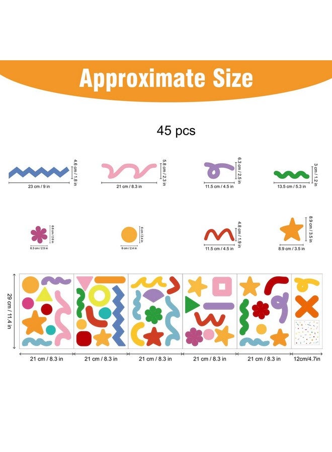 JIABEIUS Colorful Sprinkle Confetti Wall Stickers, Peel and Stick DIY Simple Line Graphics Wall Decals for Girls Bedroom, Nursery, Living Room, Playing Room - Image 2