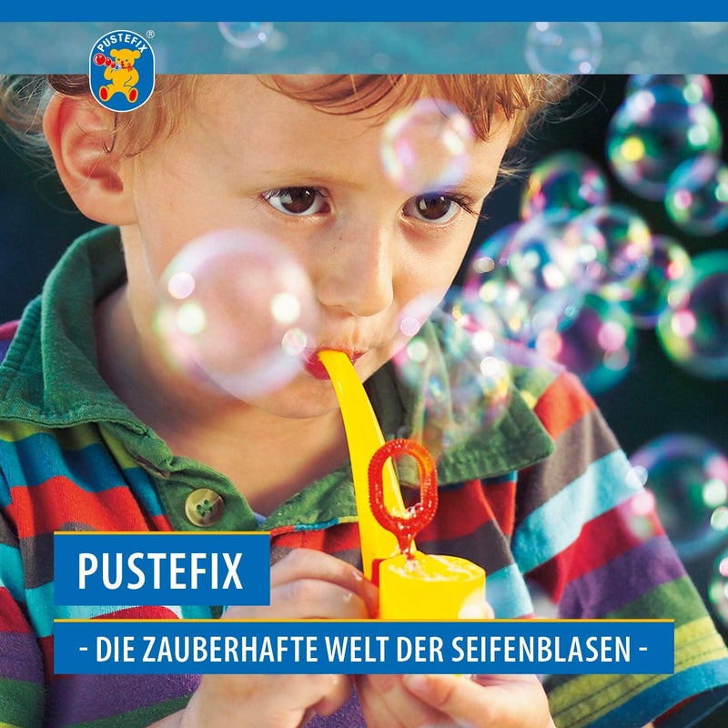 Pustefix Bubbles Pipe, 70 ml, Bubble Water, Colourful Bubbles, Made in Germany, Soap Bubbles Toy for Children's Birthday, Wedding Party, for Children and Adults, Red - Image 2