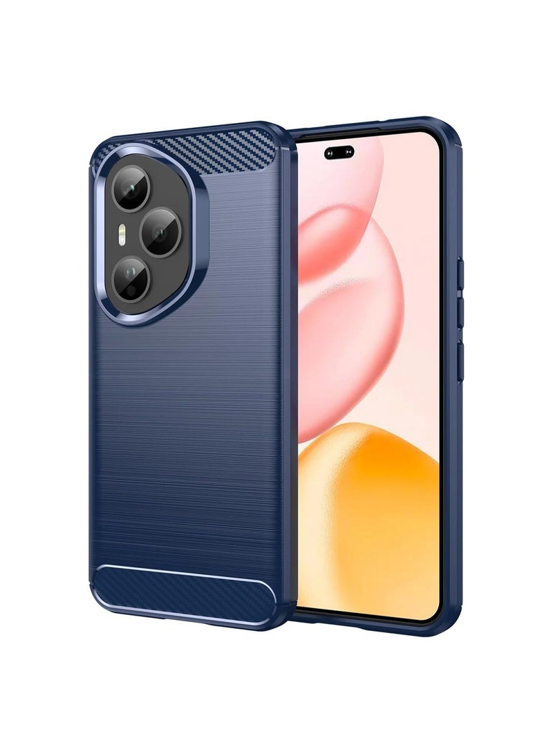 General Case Compatible with Honor 400 Pro 5G, Brushed Carbon Fibre Texture Soft TPU Silicone Bumper Honor 400 Pro Scratch and Shock Protective Back Case 