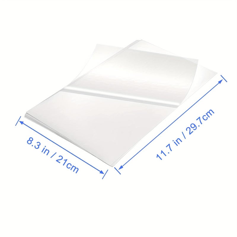 A4 Size 20 Sheets Self Adhesive Cold Laminating Sheets Glossy No Heat Machine For ID Badges Business Cards Photos Certificates - Image 2