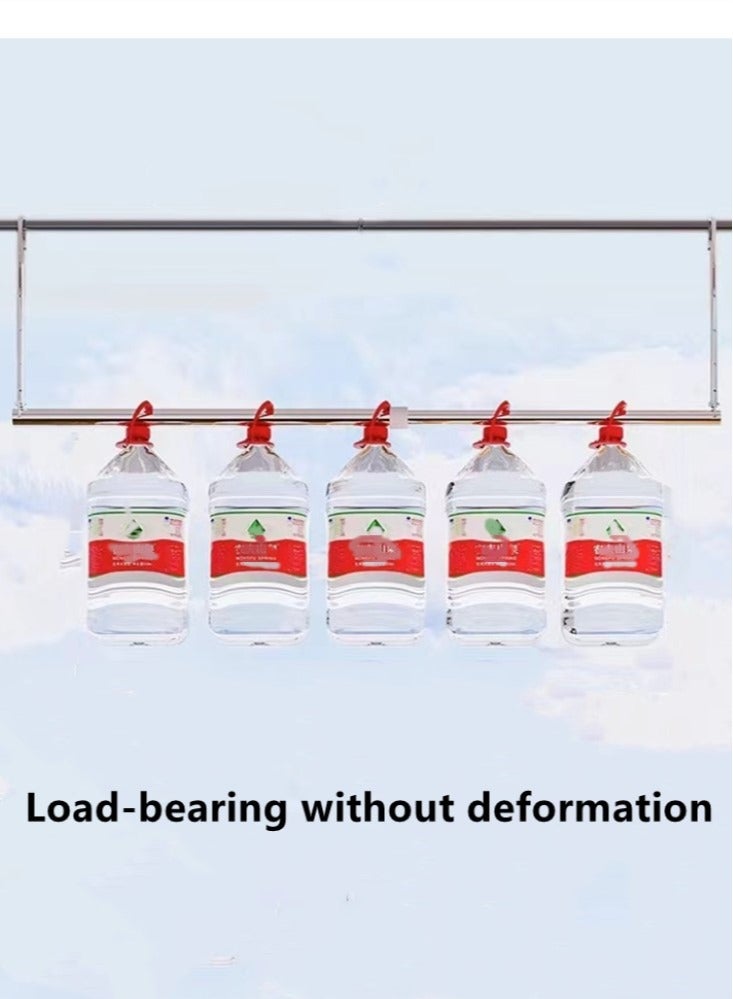 كوتيس 1-قطعة مجفف الملابس قابل للسحب تجفيف الملابس القطب الفولاذ المقاوم للصدأ الفضة - Image 3